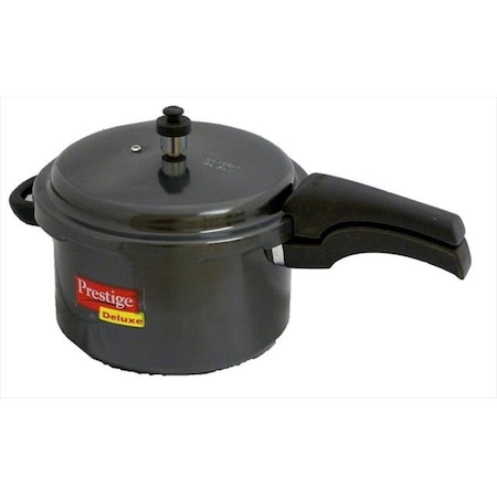 Prestige Prestige PRHA5 Deluxe Hard Anodized Black Color Pressure Cooker - 5 Litres PRHA5